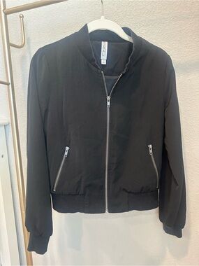 Mural black bomber Jacket